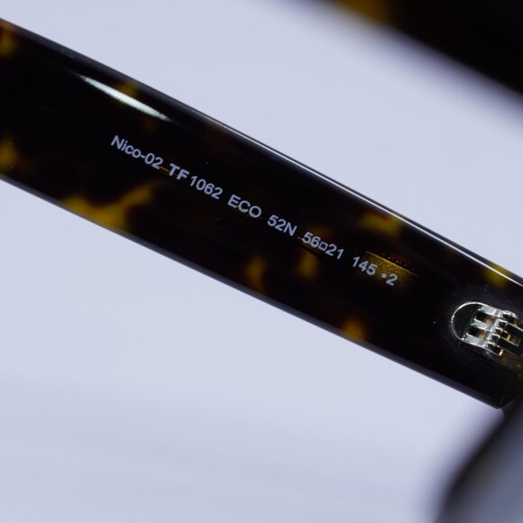 ?️ New Tom Ford Nico 02 FT1062 52N Sunglasses - Havana Frame, Green Lenses main image 7